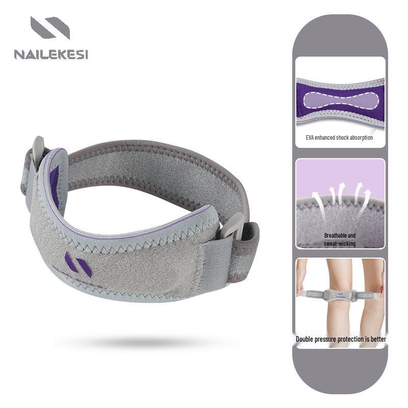 Patella Strap Meniscus Knee Support Compression Sleeve for Running & Jump Rope - Unisex Shock Absorption Protective Gear for Sports