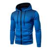 2Pcs/Set Men Sports Suit Drawstring Hooded Long Sleeve Tops Elastic Waist Trousers Set Fitness Outfit Exercise Casual Wear