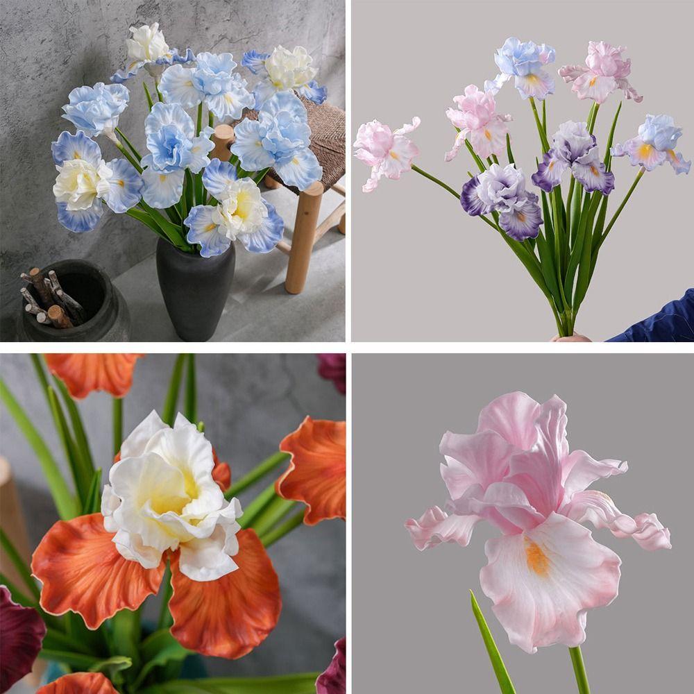 Mehrfarbige Künstliche Schwertlilienblume Weiche Blüten Lebensechte Blume Hochzeitsornament