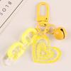 Sweet Acrylic Heart Pendant Keychain Link Chain Keyring for Purse,Handbag, Bag