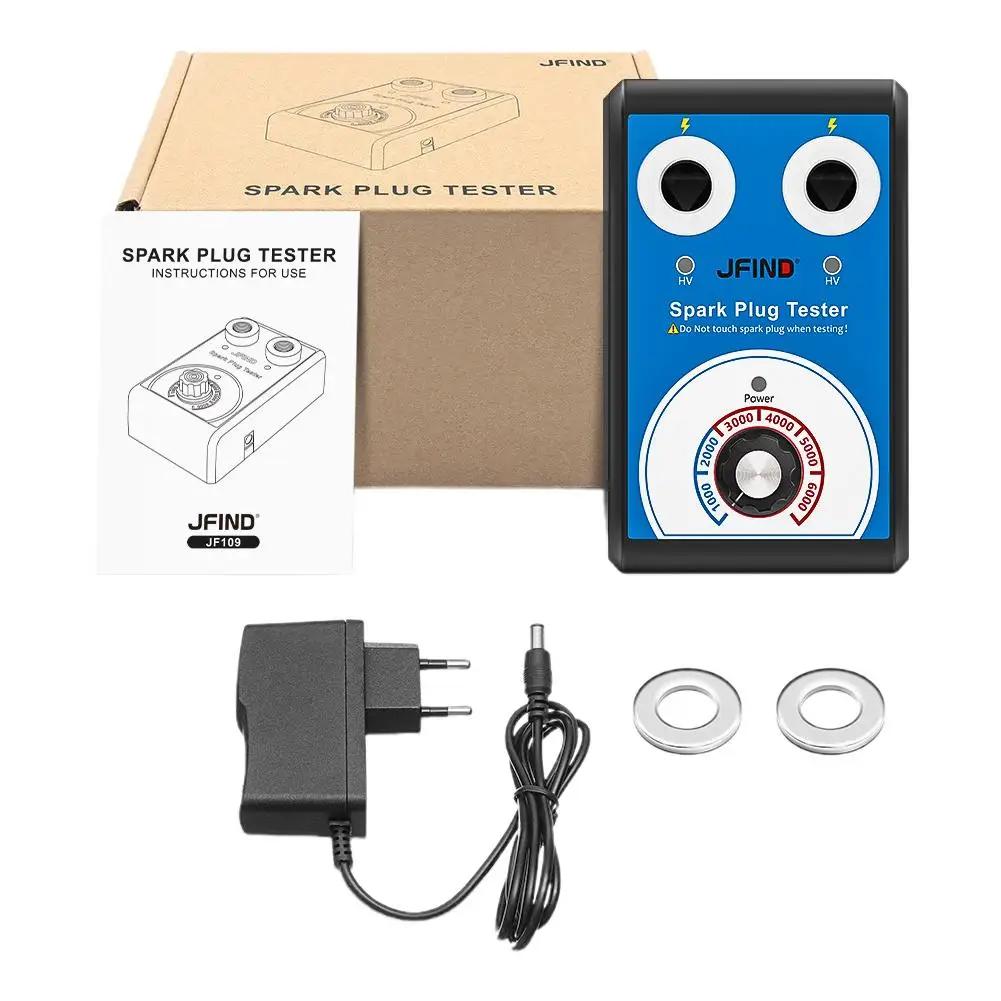 High-end Spark Plug Tester Double Hole Diagnostic Tool Spark Ignition Auto 0-6000rpm 12V Tools Tester Engine Car U8H0