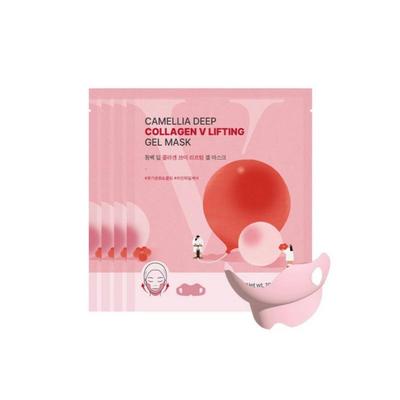 RoundLab Camélia Collagène Profond Masque en Feuille Gel V-Lifting 10g ×4 unités