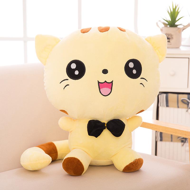 Adorable Cartoon Cat Shape Stuffed Plush Doll Soft Plush Toy Sofa Car Decorative Ornament Birthday Gift