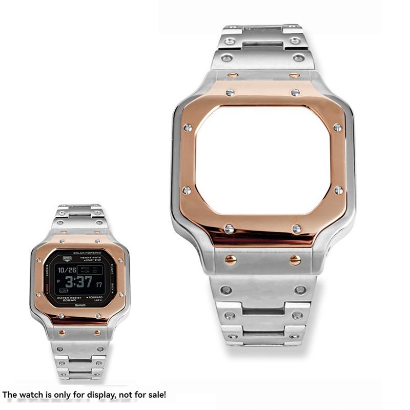 

Персоналізована модифікація ремінця DW5600 для Casio G-SHOCK DW-5600 GW-B5600 Корпус з нержавіючої сталі Браслет Ланцюжок для годинника Оболонка 5600 series
