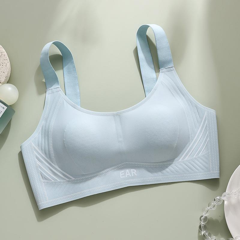 Rabbit Ears Jelly Glue Soft Support Large Size No Steel Rim Large Breast Bra Cover Gathered No Trace Breathable