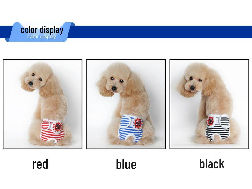 Striped Dog Sanitary Pants & Belly Band for Pets