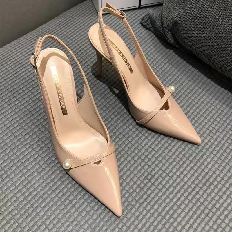 Fashion High Heeled Sandals Women Pointed Toe Shoes Elegant Fashion Pumps Sexy Woman Slippers 2025 Designer Luxury Sandalias De Mujer