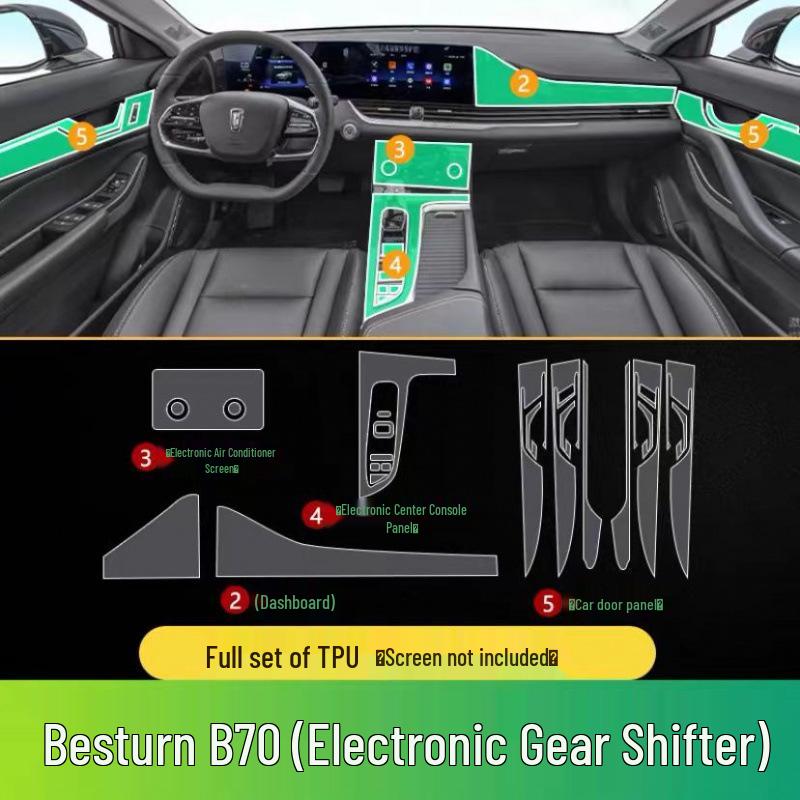 21-25 Model B70 Screen Center Console Trim Film - Transparent Car Interior Protector
