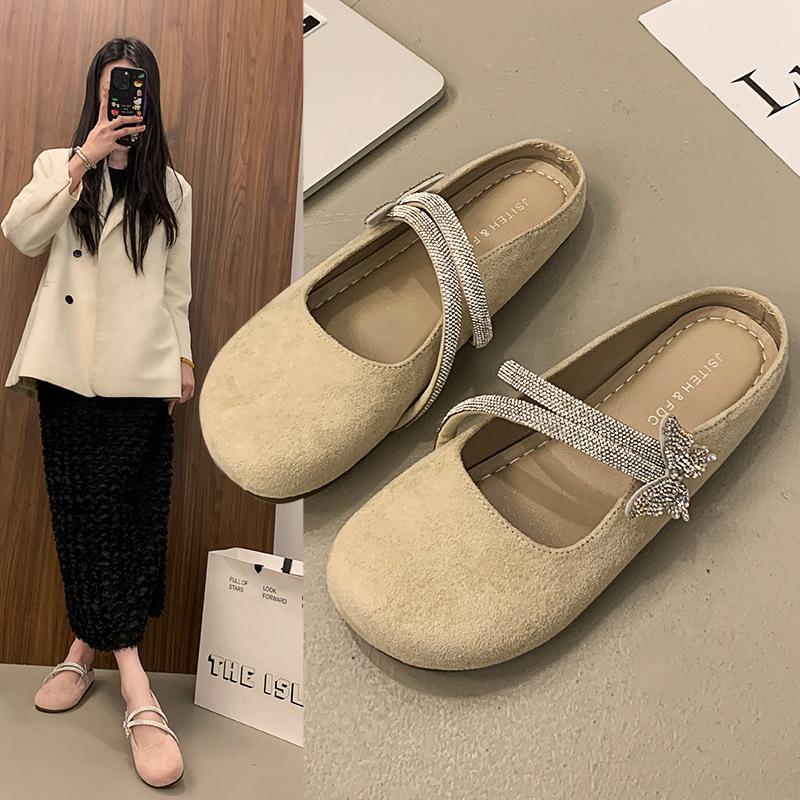 

Flat bottom solid color French small fragrant Mary Jane single shoes women s shoes 2025 new spring and autumn versatile gentle evening shoes 35