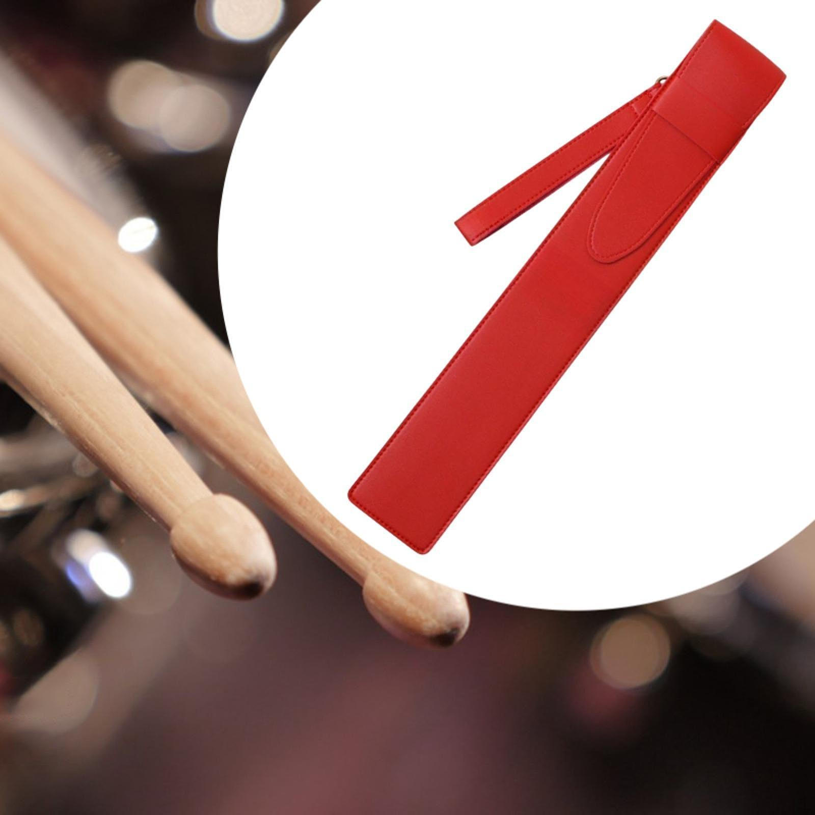 

Сумка для барабанных палочек, чехол для переноски молотка, сумка для барабанных палочек из кожи на день рождения красный