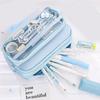 Transparent Transparent  Pencil Case Multilayer Pen Pouch Pencil Bag  Office Supplies