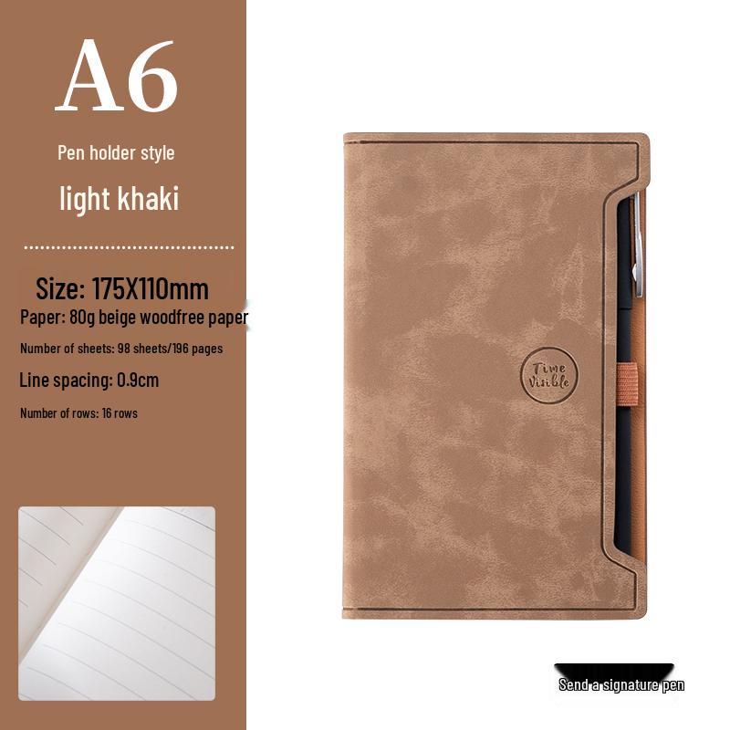 A5 Hardcover Notebook with Pen Loop, 2025 Diary, B5 Notebook, and A6 Pocket Notebook - High-Value Business Set