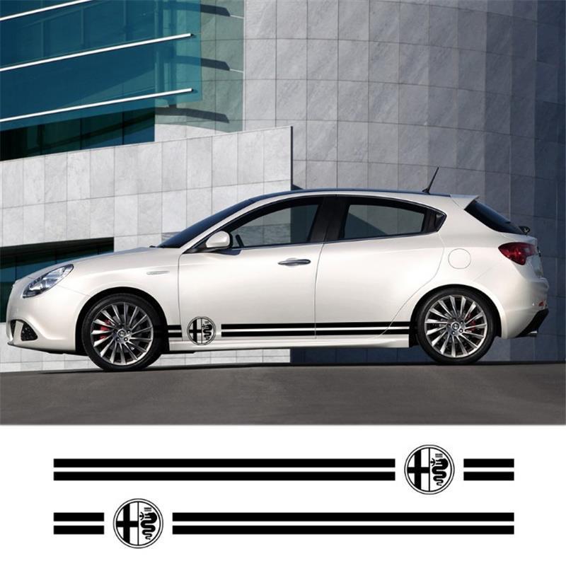

Compatible Alfa Romeo Giulia/Stelvio Door Stickers & Side Skirt Decals жёлтый