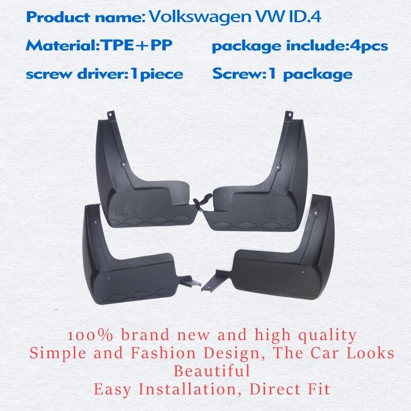 Mudflaps FOR Volkswagen ID4 VW ID.4 Mudguard Fender Mud Flap Guard Splash Mudguards Car Accessories Auto Styline Front Rear 4pcs
