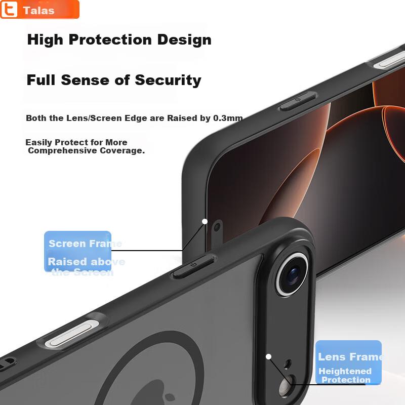 Skin-Feel Magnetic | Full Lens ProtectionCase for IPhone 17 Air, Skin-Friendly Frosted Transparent Silicone Shockproof Lens Protector And Wome