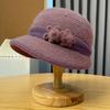 Rabbit Fur Fisherman Hat for Women, Winter Warm Pullover Knitted Hat for the Elderly, Cold-proof Mom Hat, Sun-shading Duckbill Cap