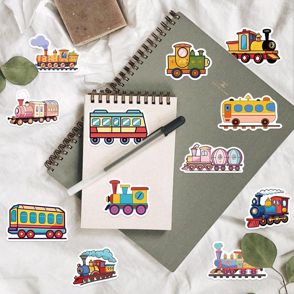 56 Cartoon Train Graffiti Stickers Guitar Notebook Suitcase DIY Waterproof Stickers