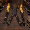 Crossing-Strap Suspenders Secure Fit Suspender Wide Straps