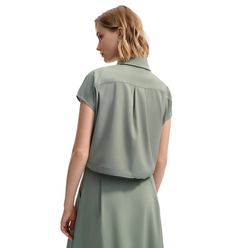 Fila Fashionable Versatile Soft Solid Color Vest Women Vests Aqua F11W523705F-TQ