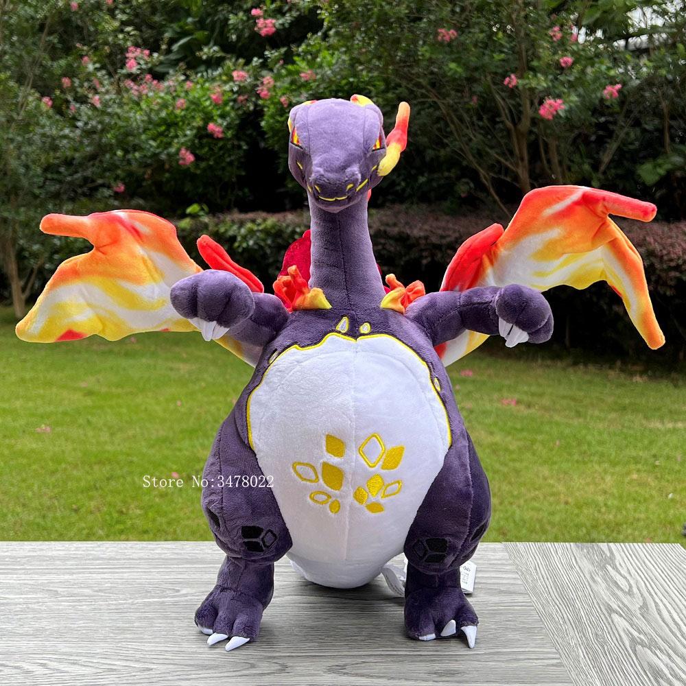37cm 2 Styles Peluche Brillant Dynamax Dracaufeu Gigantamax Dragon Dessin Animé Jouet en Peluche Poupée Douce Haute Qualité 37cm