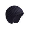 Women's Winter Daily Earflap Navy Beanie Hat