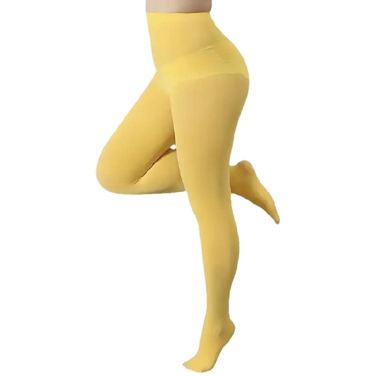 High Waist Control Top Pantyhose for Women Large Size Silk Tights Candy Color Multicolored Bottoming Stockings Hosiery