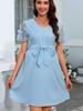 Plus Size Women Shorts Sleeve O-Neck Dress Women's Summer Party Elegant Loose Midi Dresses