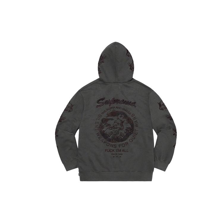 Supreme Dragon Overdyed Hooded Sweatshirt 'Green Red' Men's SUP-SS20-670