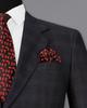 Mirage Gray windowpane Single Breasted Blazer