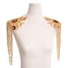 Heavy Industry Tassel Chain Long Tassel Sequins Ornaments Embroidery Cloth Stickers White Gold Color Embroidery Patch