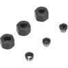 6Pcs Router Collet Replacement Carbon Steel Router Collet Chuck Adapter with Nut 6mm 6.35mm 8mm for Trimmer Engraving Machine