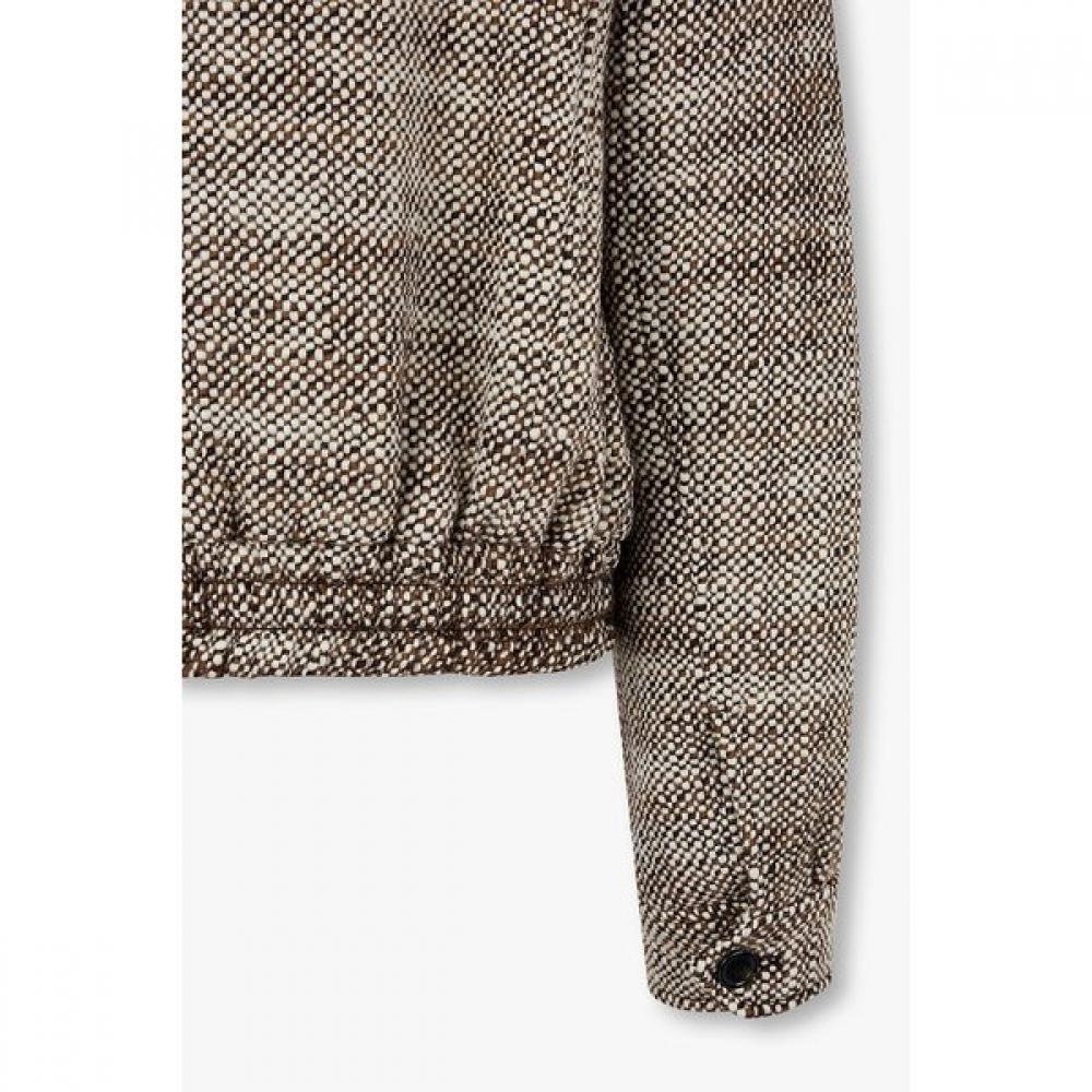 STUDIO TOMBOY Prošívaný svetr na zip s domácím vzorem 9105413204ar