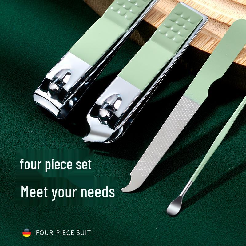 Nail Clipper & Angled File Set with Ear Pick - Manicure Tools for Women