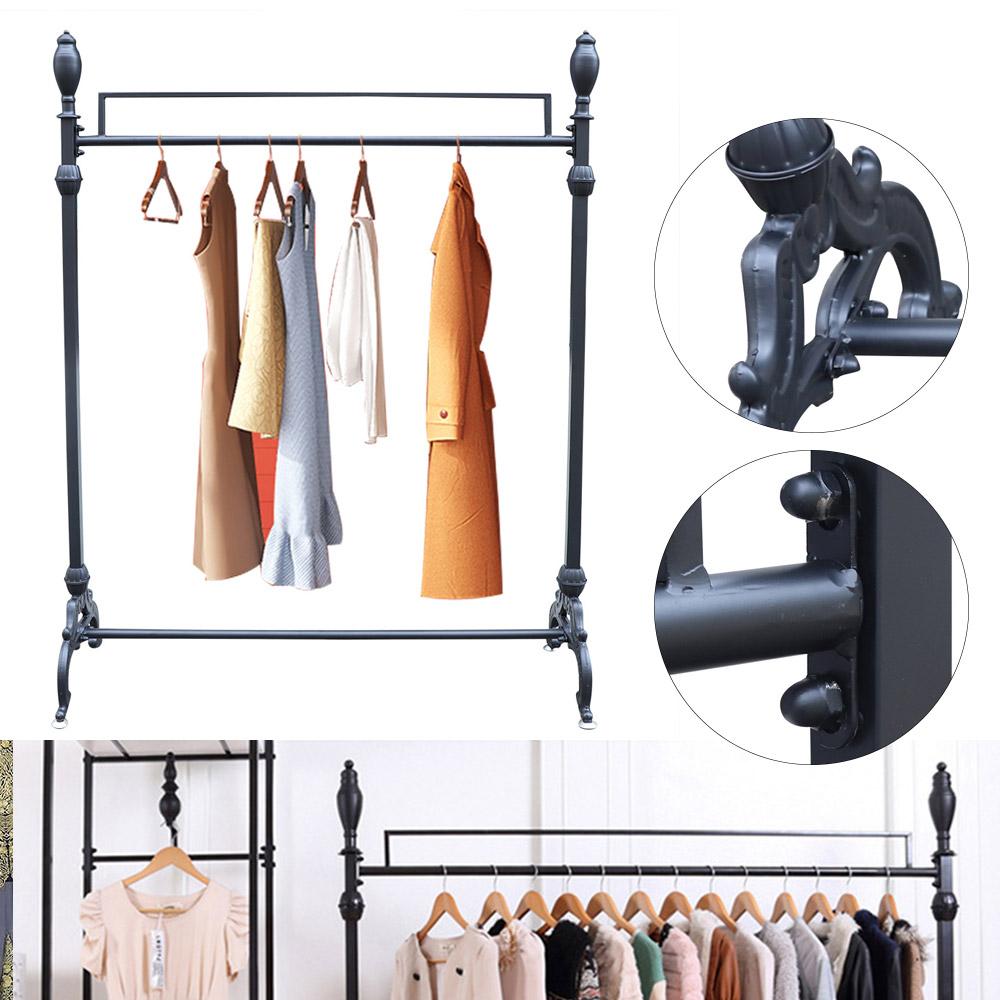 Clothes Rack, Garment Rack, Clothing Display Stand for Boutique, Store, Retail - Adjustable Height, Durable Metal Frame, Black