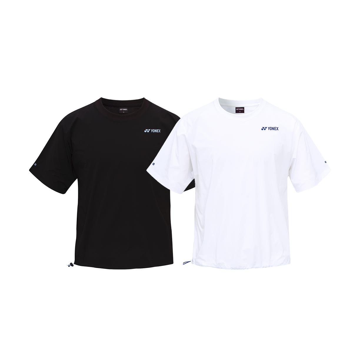 Yonex 251Jj001U Black/White Unisex Ventilation Short Sleeve Anorak Jacket (Type A) Black