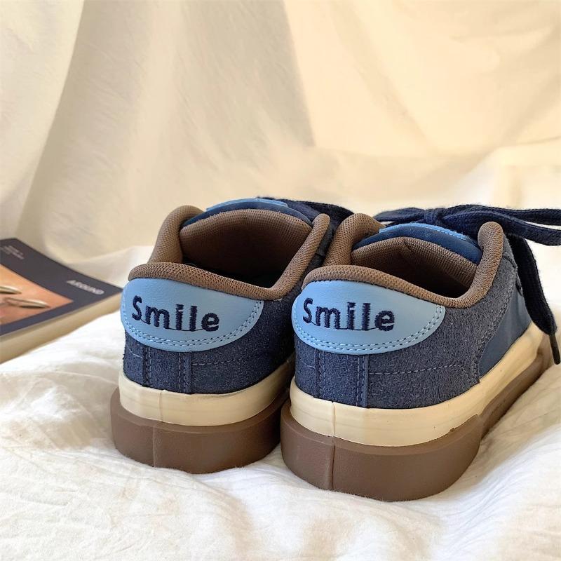 Retro Blue Thick Baseplate Shoes Women's Spring New Versatile Niche Design Sense Sports and Leisure Shoes