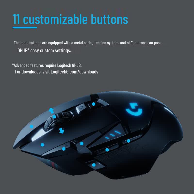 Logitech G502 Draadloze Gamingmuis