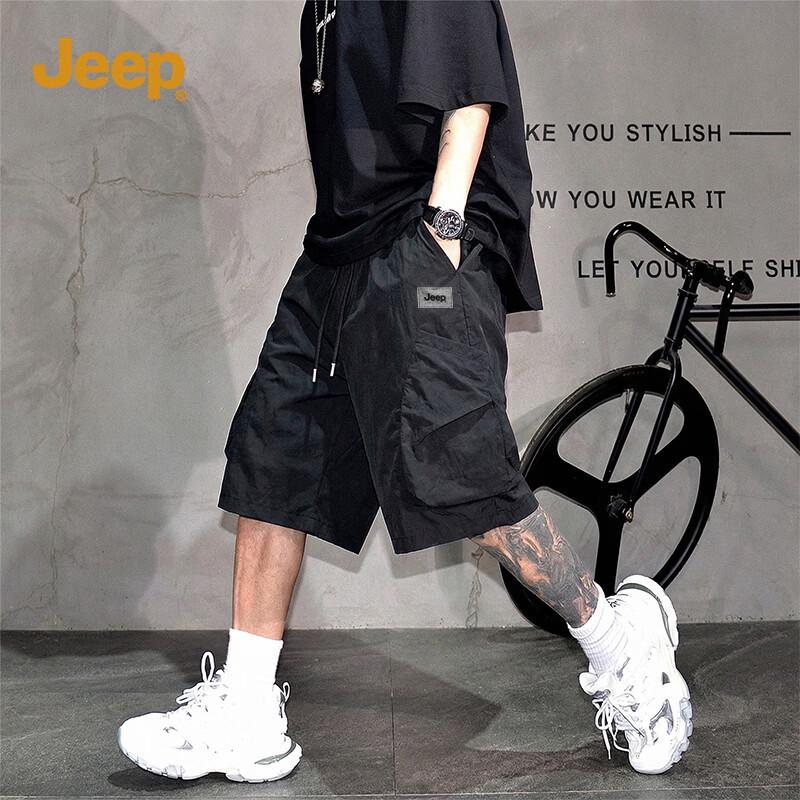 JEEP Men s Summer Lightweight Five-Point Shorts L