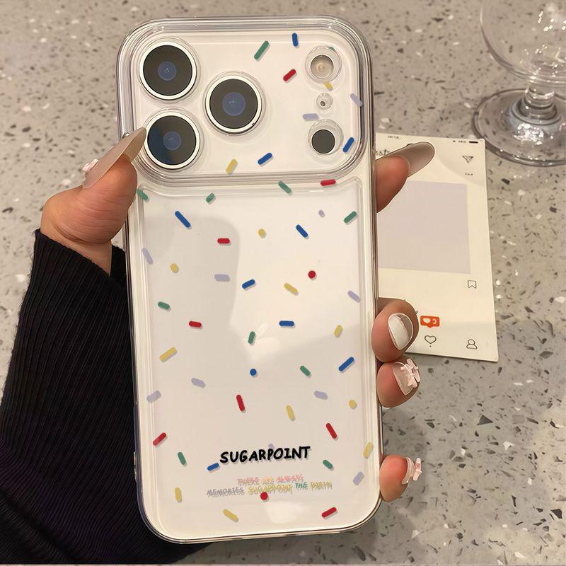 Colorful Polka Dot Phone Case for Apple iPhones 11, 13Pro, 14, 15, 16 & 17ProMax - Drop-Proof Space Shell