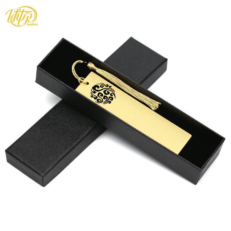 Přírodní mosazný kovový záložka - Kartáčovaný, Hladký, Gravírovatelný Klip na knihu s motivem zemědělství a čtení