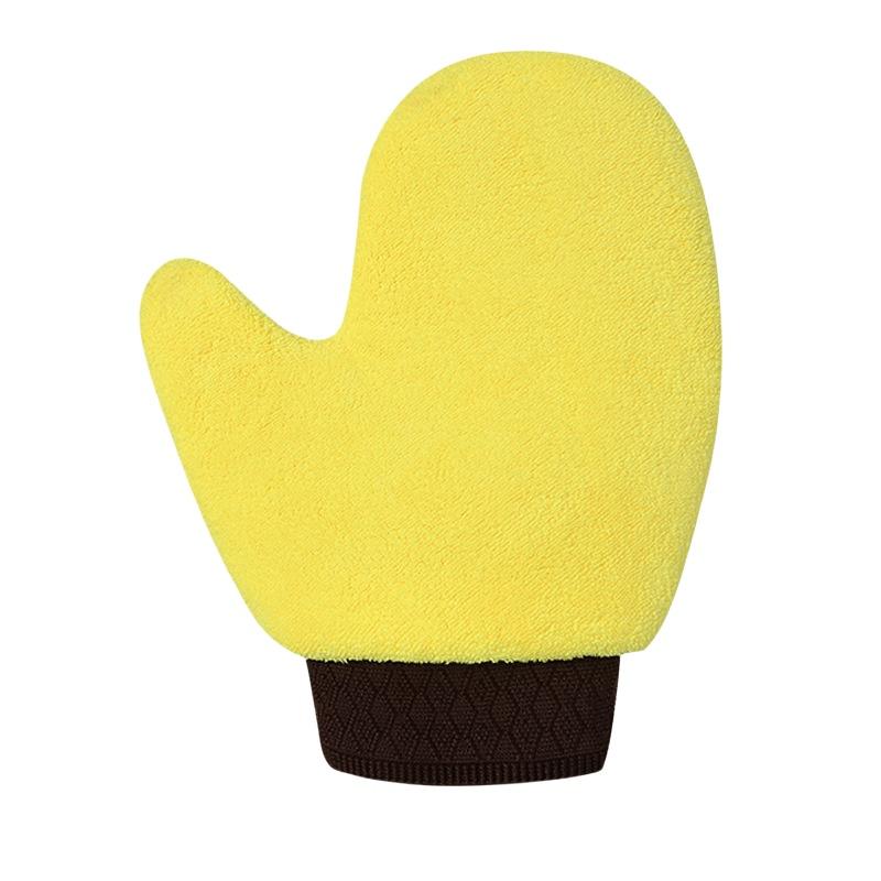 Double-Sided Microfiber Car Wash Mitt, Soft Plush Car Cleaning Glove for Scratch-Free Washing & Detailing 1PCS жёлтый