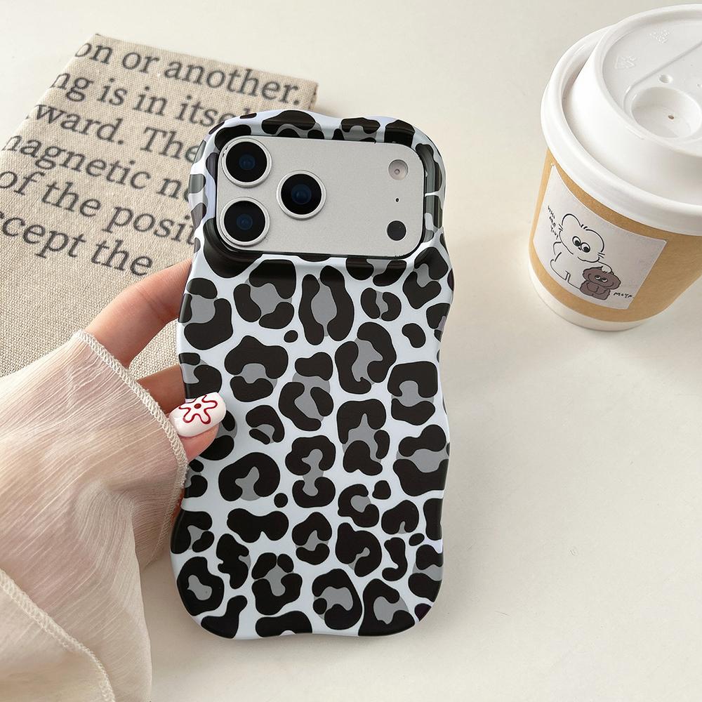 

Fashion 2 IN 1 Leopard Print Wave Edge Shockproof Protective Phone Case for IPhone 13 14 15 16 16promax 17 17pro 17promax Cover iPhone 13 Pro