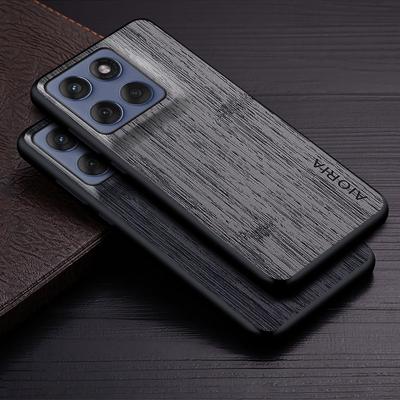 Hülle Für Motorola Moto Edge 60 Pro Fusion Neo coque Bambus Holzmuster Leder funda Handyhülle für Moto Edge 60 Fusion Hülle