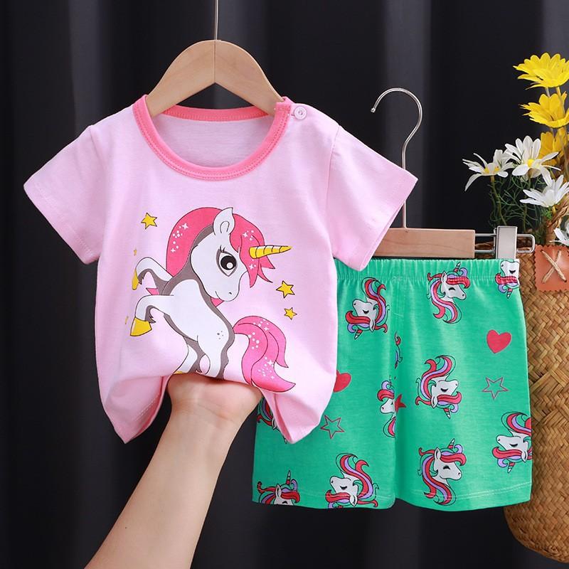 Children's Cotton T-shirt Set - Summer Boys' Casual Short-sleeved Shorts 2-piece Set