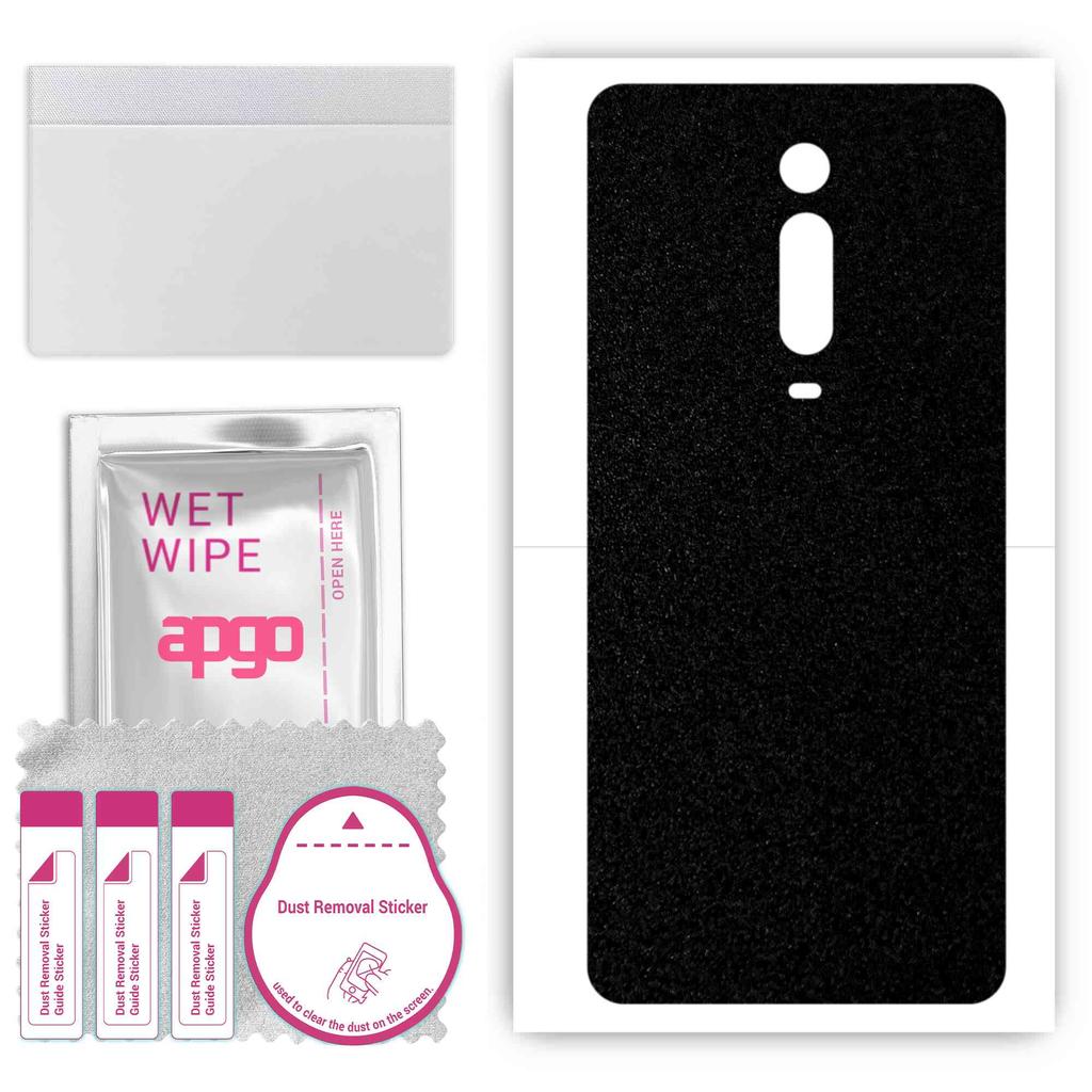 apgo Ochranná samolepka na zadní stranu kompatibilní s Xiaomi Redmi K20, Obalová fólie, Fólie, Vinyl - Vzor Matná černá