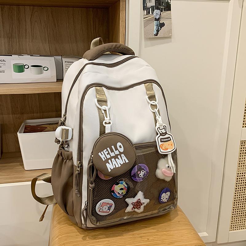 

High-value schoolbag female Japanese primary and junior high school students campus cute class backpack casual large-capacity backpack single bag (without pendant)