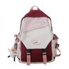 Schoolbag Schoolbag Female Student Korean Version High School Contrasting Color Large Capacity Girl Ulzzang New Junior High School Backpack Ins 