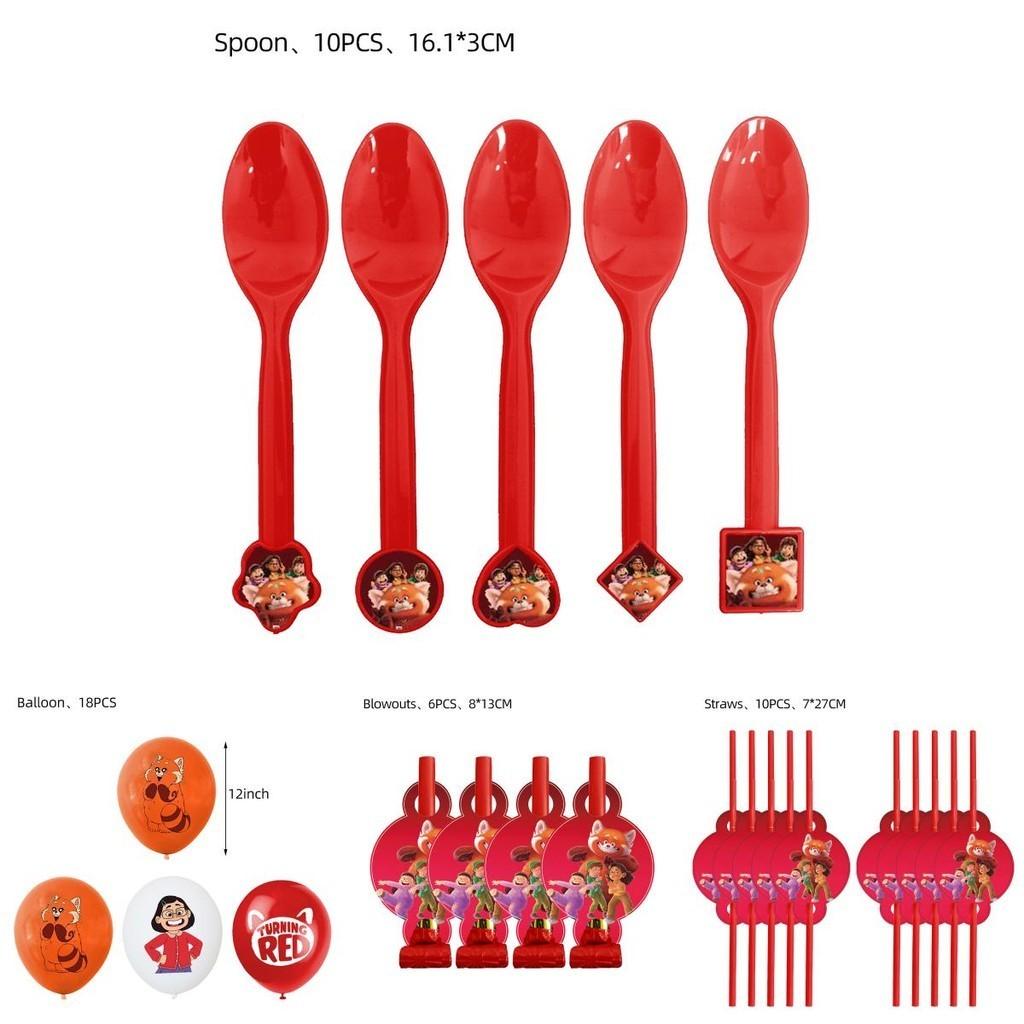 Turning Red Birthday Party Set With Adorable Cartoon Decorations And Surprises