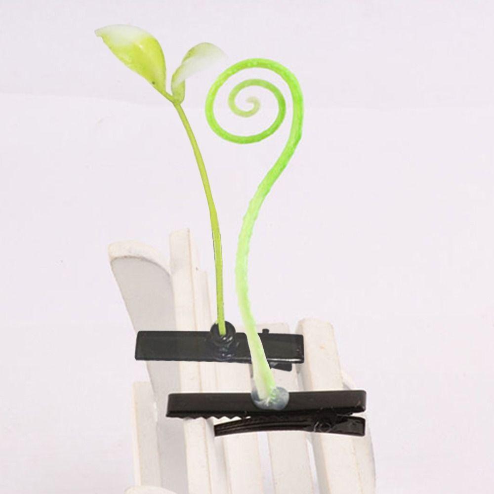 1Pair Simulation Bean Sprout Hair Clip Mushroom Cartoon Duckbill Clips Flower Plant Hairpins  Daily