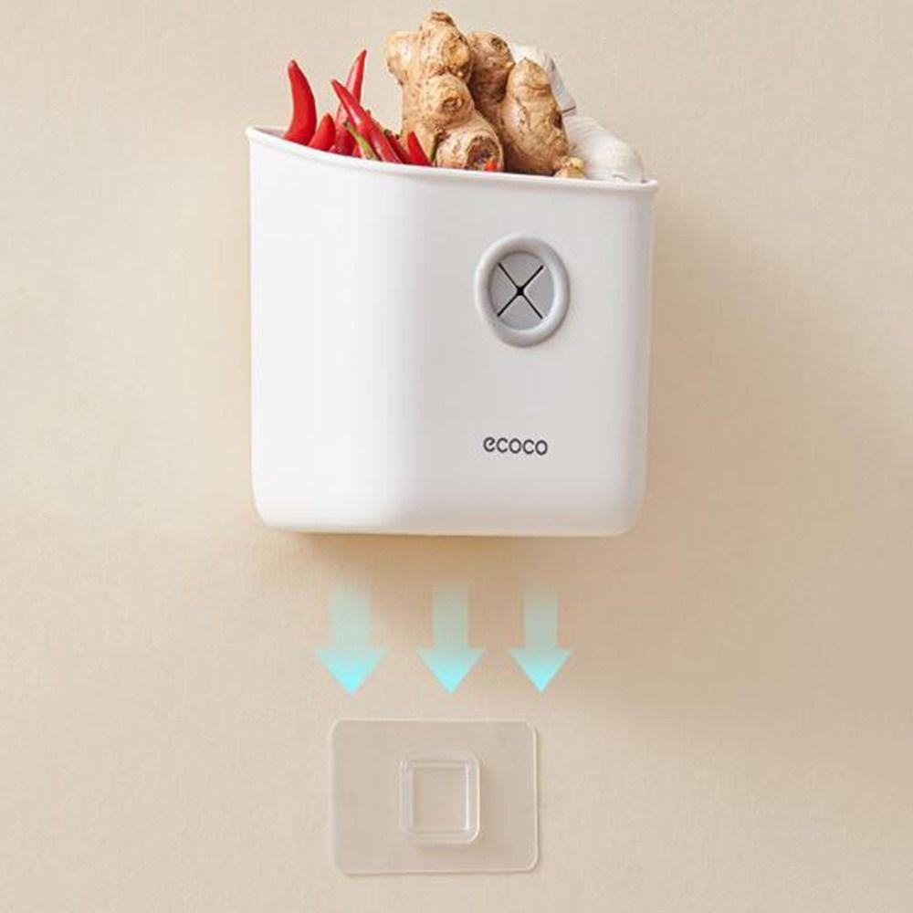 Punch-Free Ginger Garlic Storage Baskets Small Wall-mounted Storage Box Bedside
